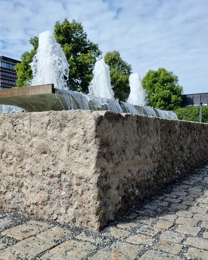 rehabilitering av vann fontener på Blindern i Oslo
