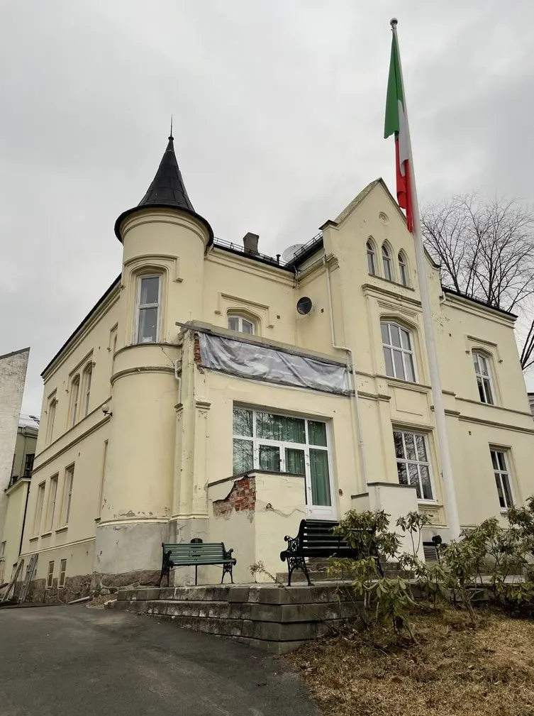 Italienske ambassade før fasaderehabilitering