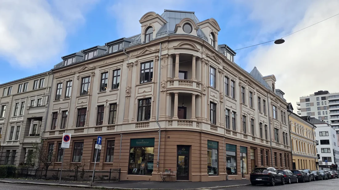 fasade etter rehabilitering i Jacobs aalls gate 14