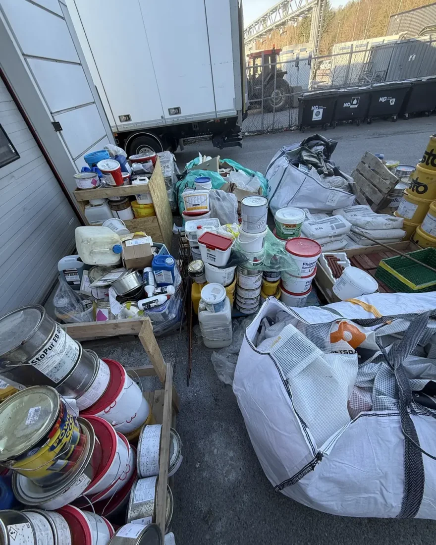 overskudd av materialer gis bort