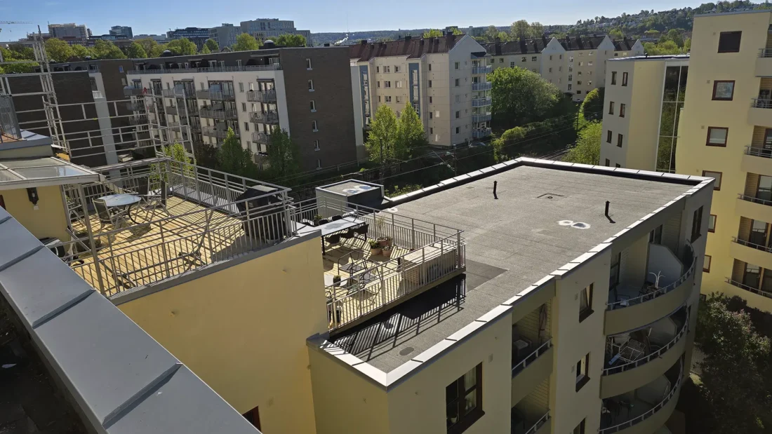 nye takterrasser ved jordal terrasse en fin sommerdag